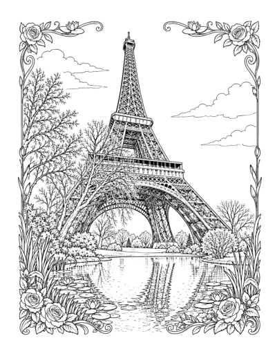 Ausmalseite 1: Paris