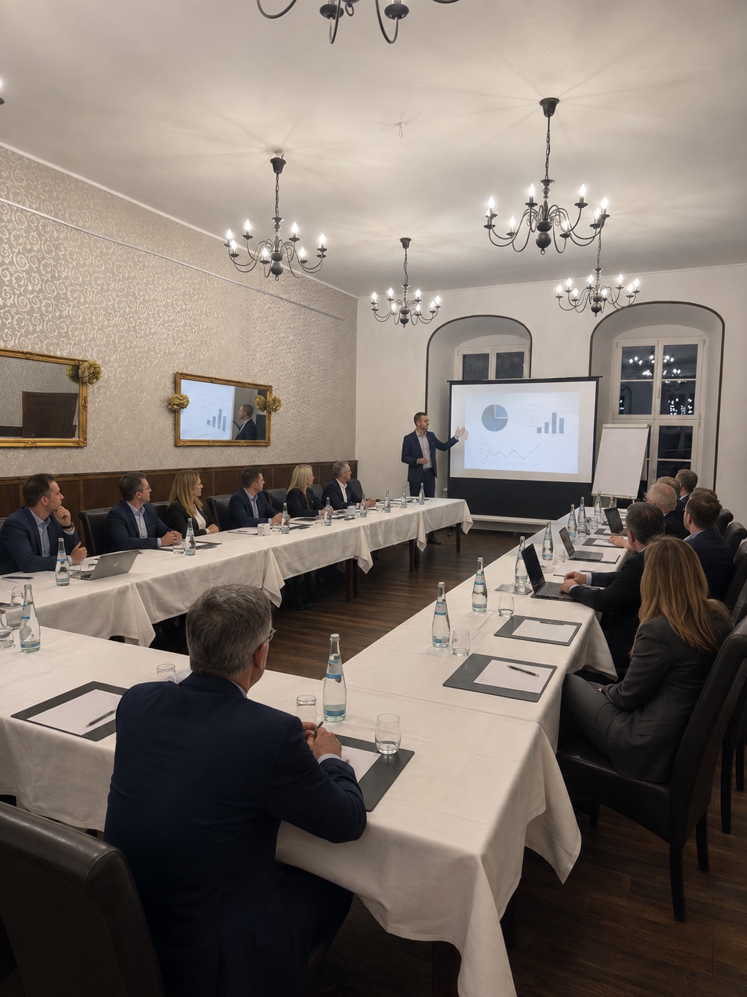 Firmentagung mit Präsentation im historischen Saal der Veltheimsburg